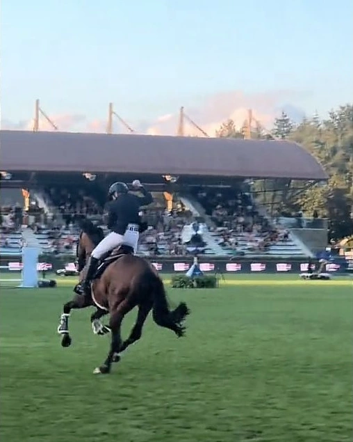 Rider emotion turns a win into a shared rush.